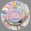 50pcs Mental Health-Themed Stickers: Inspirational Quotes for Water Bottles & Phone Cases