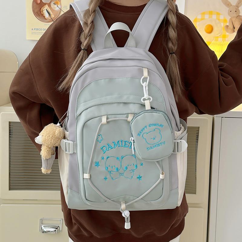 Schoolbag Bag Female Cute Japanese Girl College Style Junior High School Student Schoolbag Casual Versatile Backpack Travel Backpack