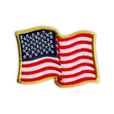 Patchion Waving American Flag - USA - United States of America - Magnetic Backing - Embroidered Patch/Badge/Emblem