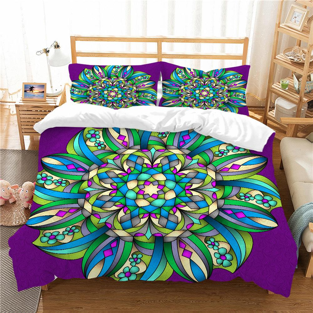 Bohemian Style Bedding Two Three Piece Set Polyester 3D Digital Printing