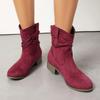 Women's Boots 2026 Autumn/Winter New Product Low Heel Suede Women's Casual Short Boots