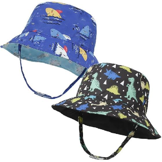 Baby Boy Girl Sun Hat,Adjustable Toddler Kids UPF 50+ Sun Protective Wide Brim Sun Hat,Beach Hat for Girl Boy 6-24 Months