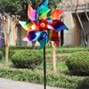 Garden Yard Windmill Wind Spinner Ornament Decoration Kids Toys Balcony Viewing Plastic Party Outdoor Decoration Colorful