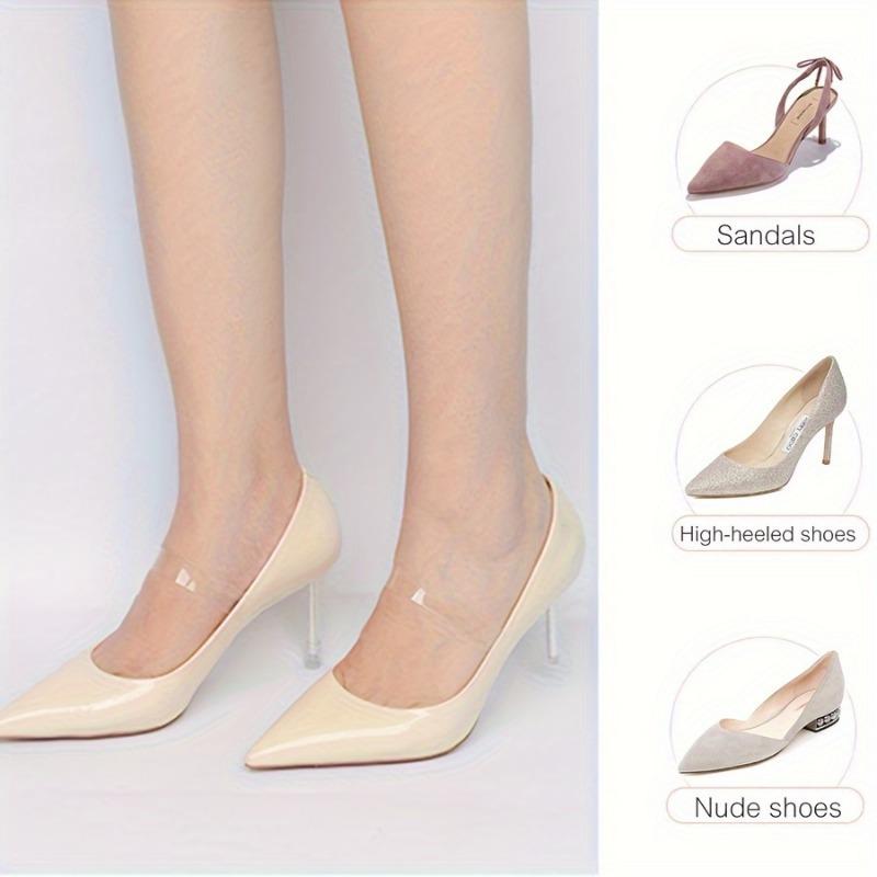 6 Pairs Clear Invisible High Heel Shoelaces for Women, Adjustable Elastic Plastic Straps for Secure Fit, Transparent Design High Heel Accessories