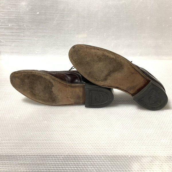 70er 1978 Vintage Florsheim Größe 10D 27.0 28.0cm Full Brogue Kleiderschuhe Braun(GEBRAUCHT)