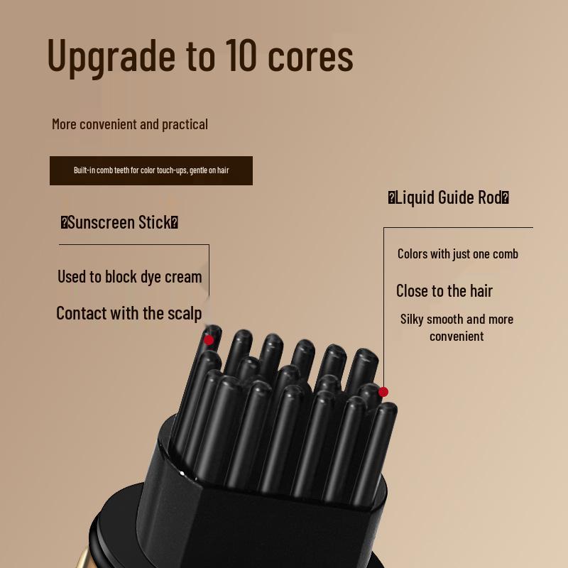 New Gold Peptide Hair Color Pen: Plant-Based White Hair Concealer, Non-Fading Disposable Touch-Up Stick