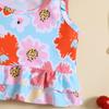 Exclusive Girls' Floral Split Swimsuit Set