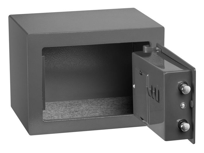 Coffre-fort maison BRIHARD à serrure électronique - 5,7L - Gris foncé