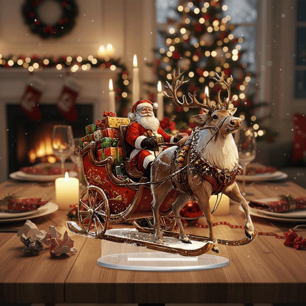 Flache Dekorative Weihnachtsmann Dekoration 2D Tischschmuck Neue Weihnachtsdekorationen Partyzubehör