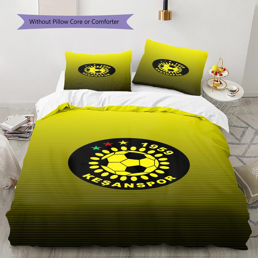 Keşanspor Muster Bettwäsche-Set Bettbezug Kissenbezug Heimdekoration Geschenk (1 Bettbezug + 2 Kissenbezüge, ohne Füllung)