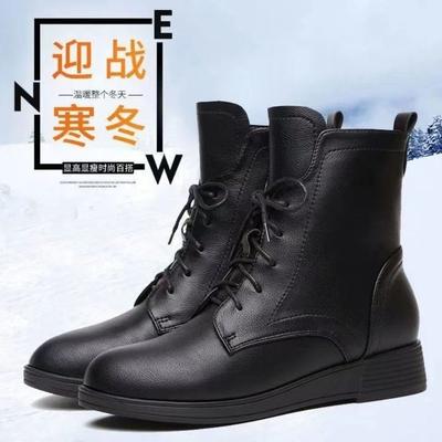 Martin Boots Women's British Style Short Boots 2025 Autumn and Winter New Soft Leather Thick Heel Single Boots Thick-soled Velvet Fashion Boots