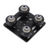 4Pcs 3D Printer Gantry Plate Board Fit for 2020V Series Extrusions Aluminum Alloy 3D Printer Extruder Back Support Plate Black