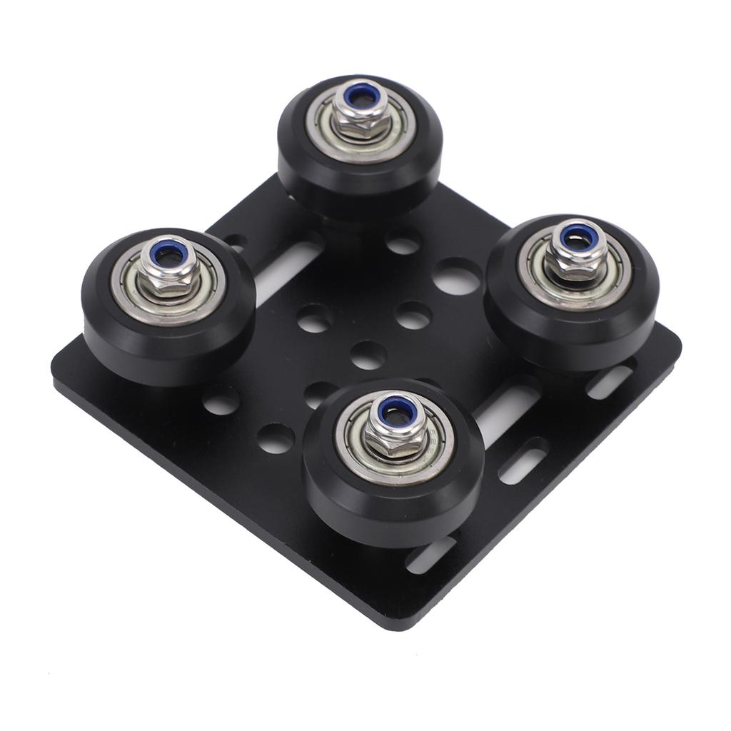 4Pcs 3D Printer Gantry Plate Board Fit for 2020V Series Extrusions Aluminum Alloy 3D Printer Extruder Back Support Plate Black