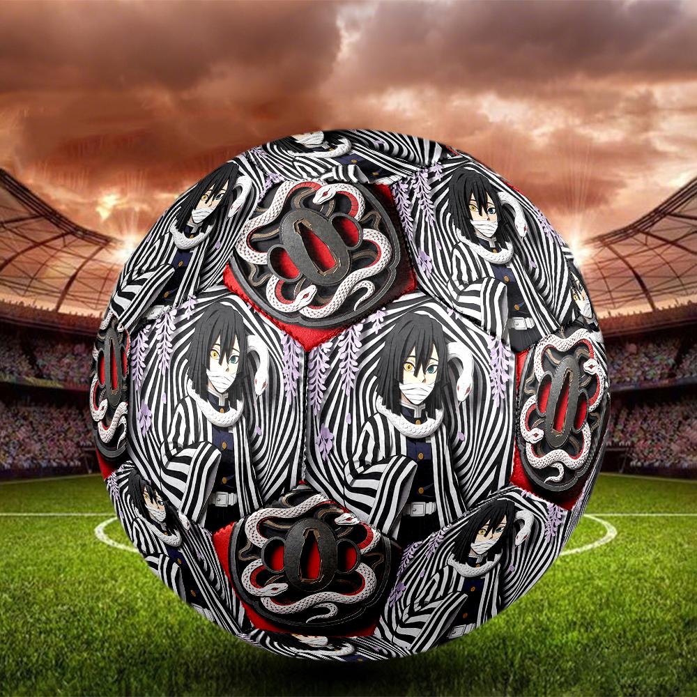 1pc Demon Slayer Kimetsu No Yaiba Football Soccer Ball Size 5 Indoor Soccer Ball Fashion Colorful  Backyard Game -Great For Sports Fans Gift HE12