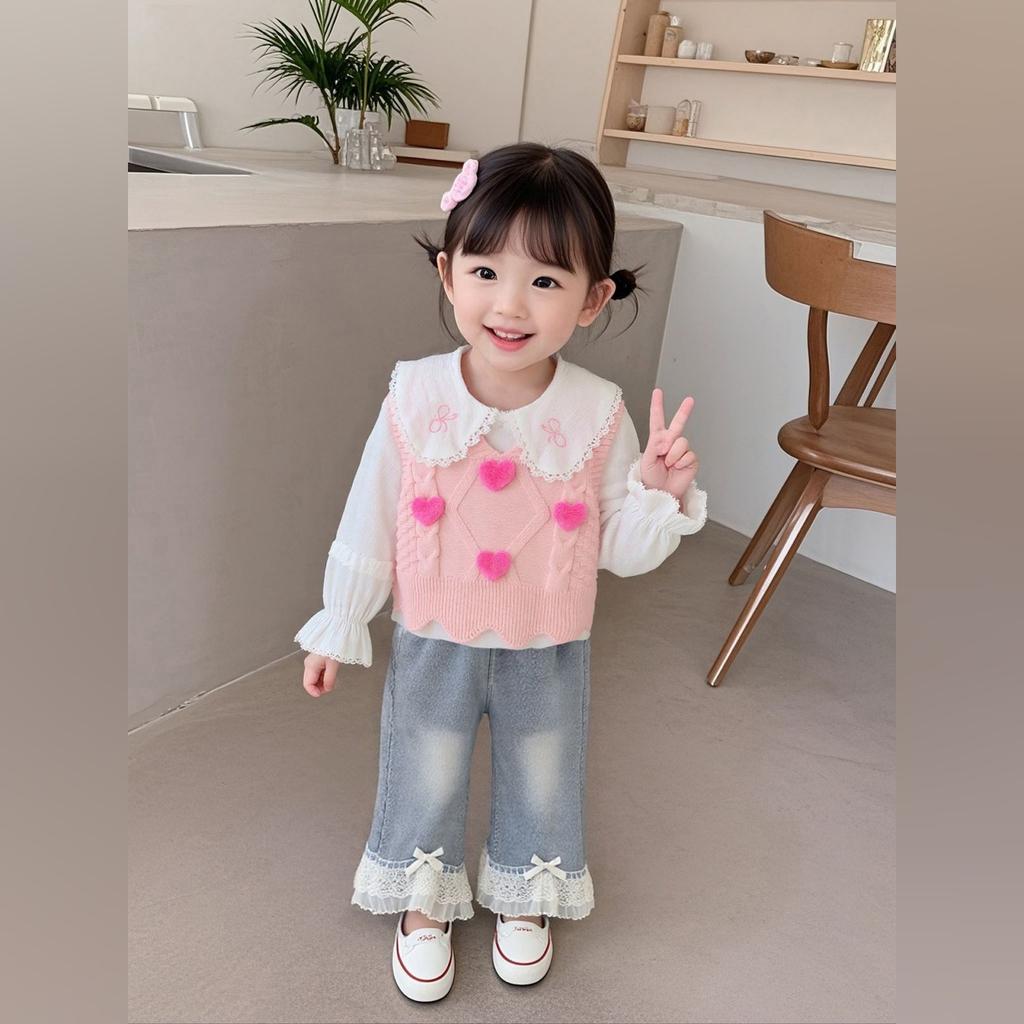 Kids Casual Long-Sleeve Set, Comfortable Daily Wear Outfits