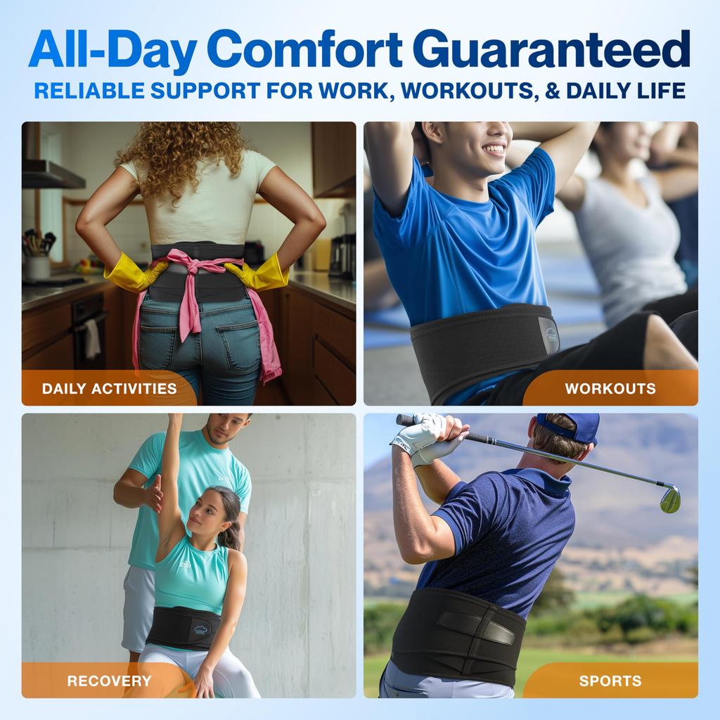 MODVEL Lumbar Support Orthopedic Posture Lumbar Support for Herniated and Lower Back Pain Relief for Men and Ideal for Daily and Work Belt, Corrector,