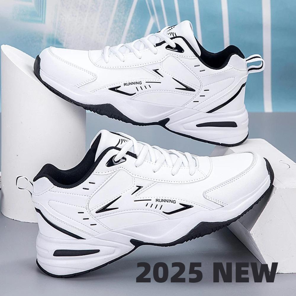 

Classic White Clunky Sneaker for Men Comfortable Non-Slip Men s Running Shoes Breathable Casual Sneakers Men Large Size 39-48 39