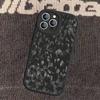 Forged Carbon Fundas Leather Phone Case For IPhone 16 16e 15 14 13 12 11 Pro Max Plus Mini Cover