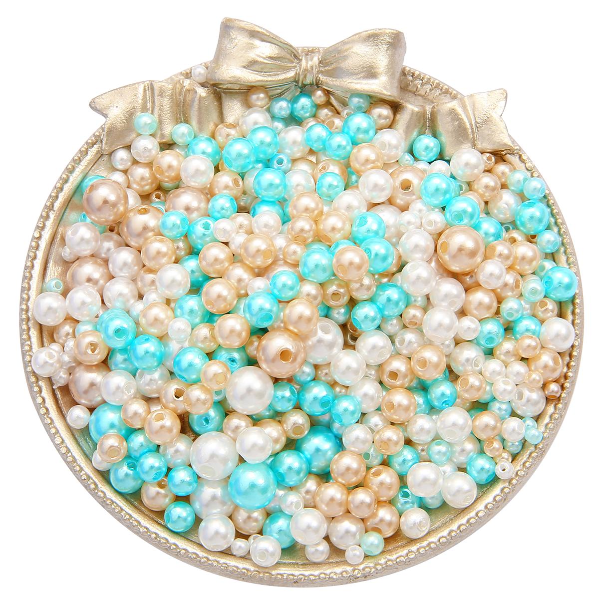 

150 шт. 3-8 мм круглые искусственные бусины из АБС-пластика с прямыми отверстиями для изготовления ювелирных изделий