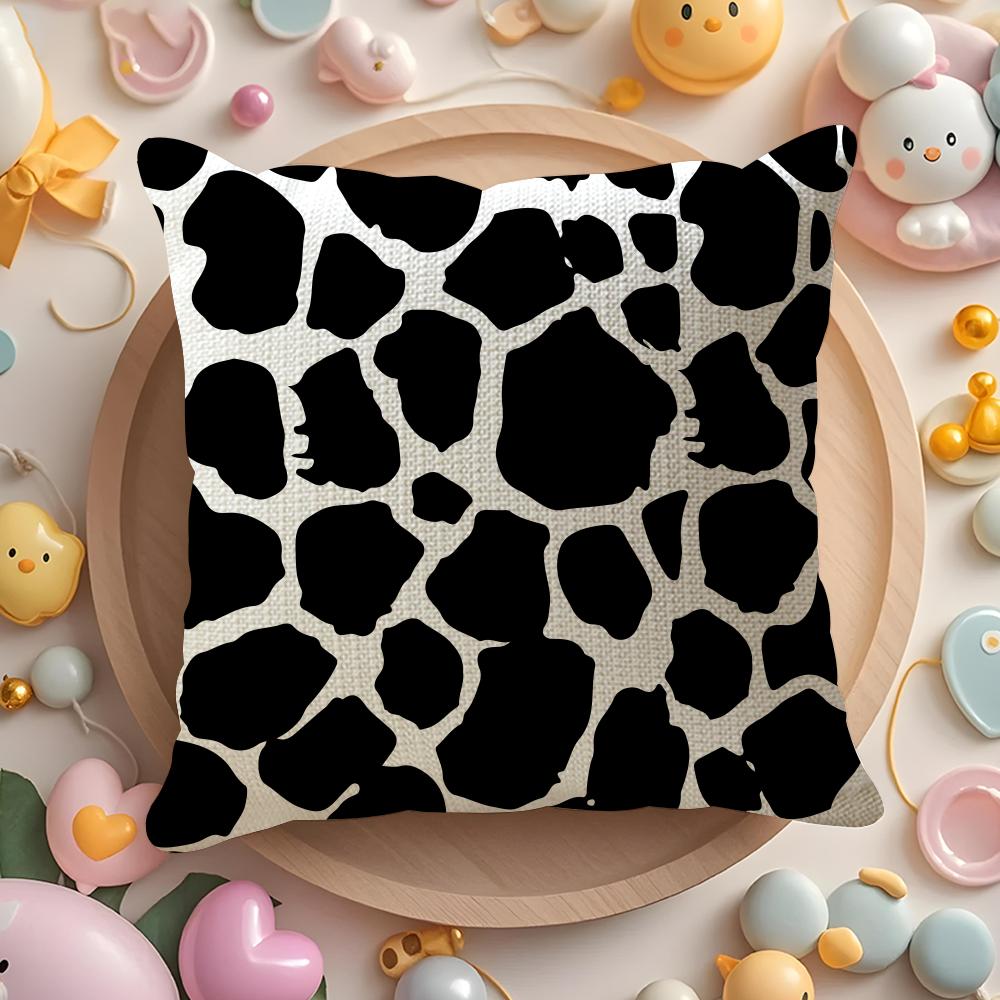 Classic Leopard Print Pattern Pillow Case Sofa Living Room Bedroom Headboard Backrest Cushion Square Cushion