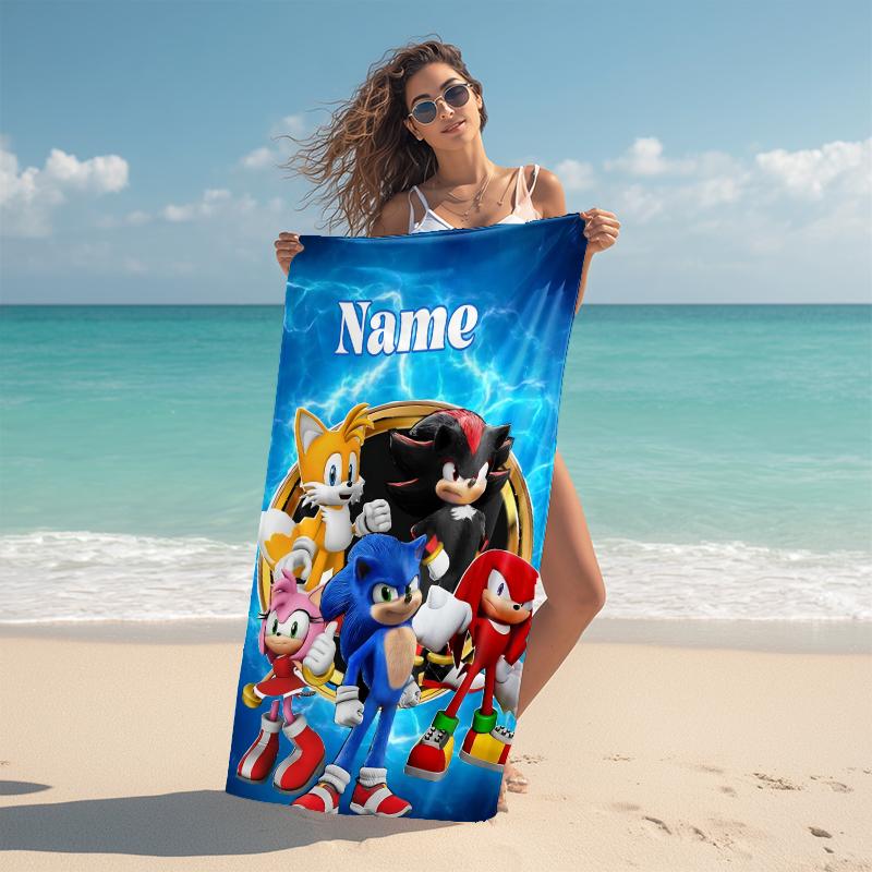 Personalized "Shadow Warrior Emblem" Beach Towel Microfiber Beach Towel Thin Absorbent for Beach Swimming Yoga Bath Sports. 091063