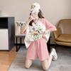 Women's Plus Size Cartoon Short Sleeve Mid-Length T-Shirt - Trendy, Loose, Versatile Summer Top