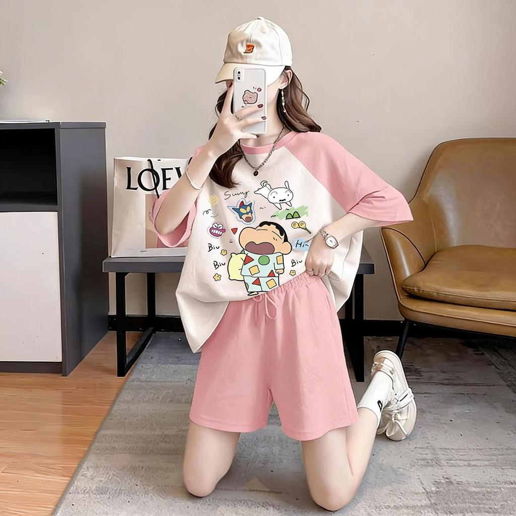 Women's Plus Size Cartoon Short Sleeve Mid-Length T-Shirt - Trendy, Loose, Versatile Summer Top
