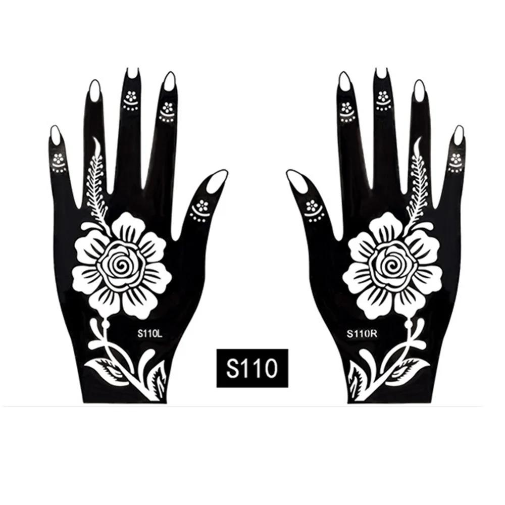 2025 Neues Professionelles Henna Schablone Temporäres Handtattoo Körperkunst Aufkleber Vorlage Hochzeit Werkzeug Blume Tattoo Schablone