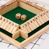Tabellone del Gioco Shut The Box con 2/4 Dadi a Quattro Lati per Bambini Adulti Famiglia Educativo in Legno Matematica Numeri Strategia Giocattolo Chiudibile Accessori Notturni 4 Giocatori