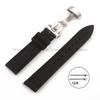 Crazy Horse Leather Watch Strap 18mm 19mm 20mm 21mm 22mm 24mm Butterfly Buckle Stitching Cowhide Strap for Seiko for Omega Belts