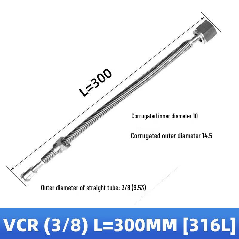 Rongyu 316L Stainless Steel VCR Flexible High Vacuum Hose