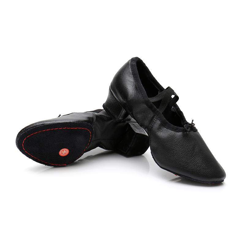 Women's Adult Child Canvas Soft Sole Training Shoes for Yoga Ballet Folk Dance High-Heeled Teacher Shoes Leather Sneakers