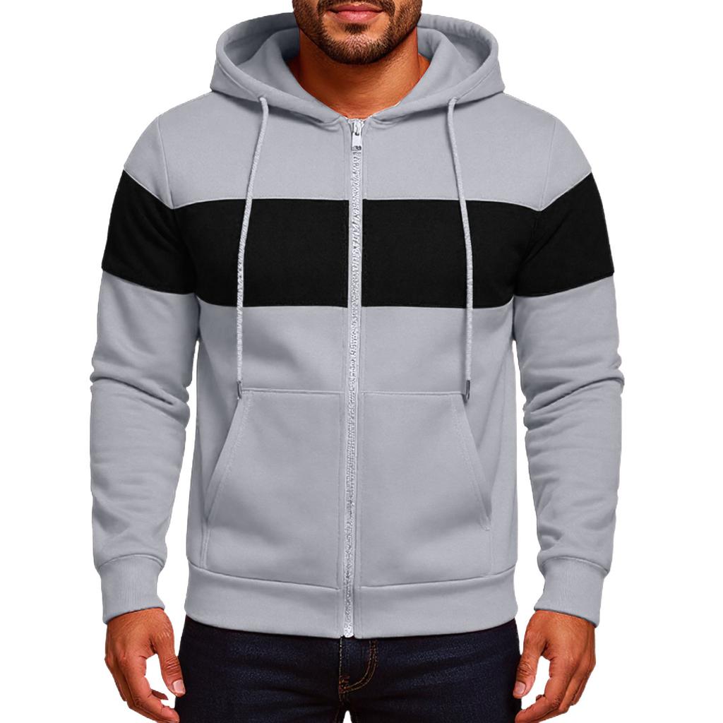Men'S Zipper Jacket, Casual Retro Long Sleeved Cardigan Jacket