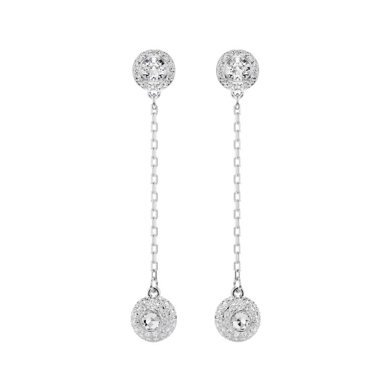 Swarovski Una Angelic Series Rhodium Plated Earrings Women s White 5732273