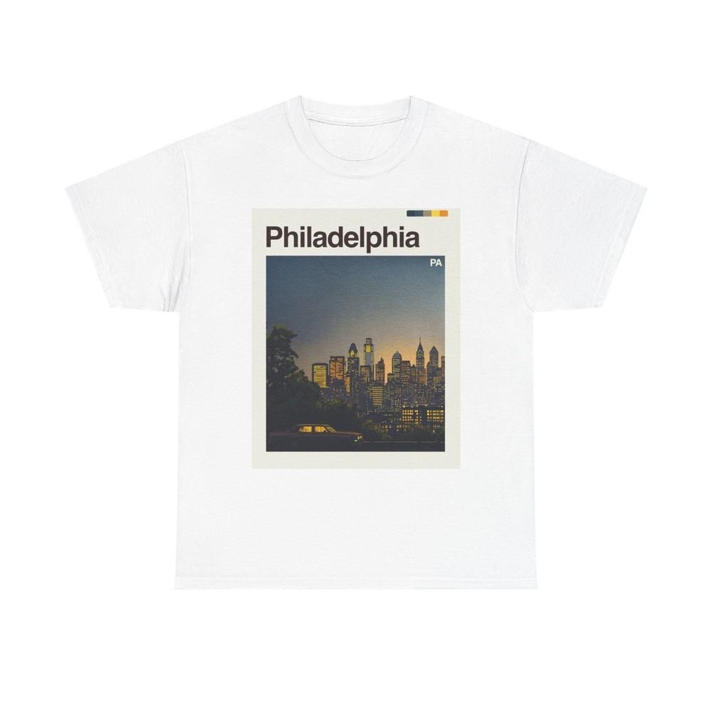 Philadelphia Skyline Graphic T Shirt Cotton Tee Apparel New  Unisex T-Shirt XXL