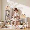 Children's Bookcase with Reading Nook, 3-in-1, 121 x 30 x 106 cm, White