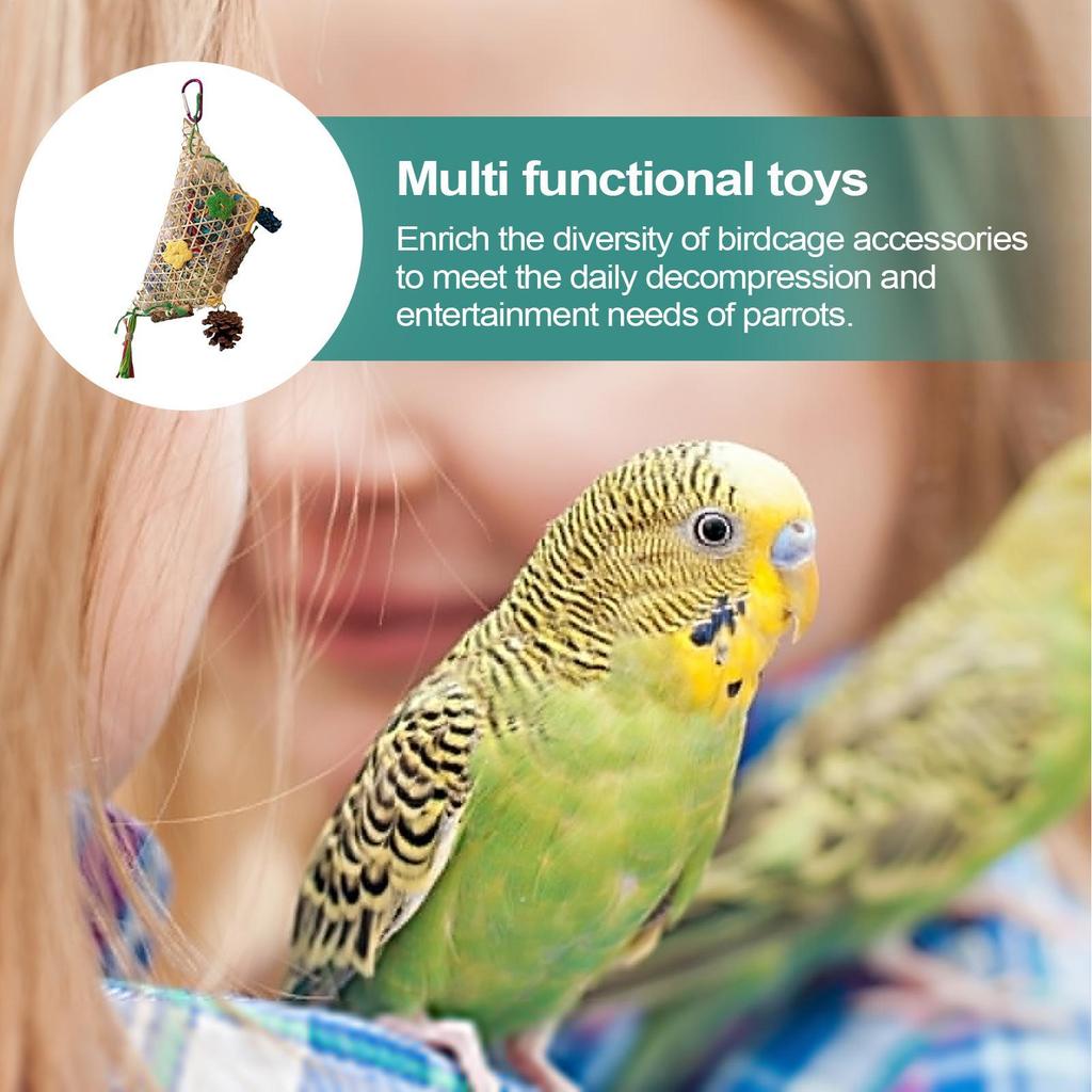 Bird Foraging Toys Parrot Shredder Play Center Mental Stimulation Chewing Toys For Foraging Training Boredom Release Breeding