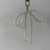 Lovely Pearl Beaded Bowknot Keychain Pendant Bag Phone Pendant Women Backpack Handbag Charm Lovely Hangings Decoration
