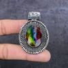 Ammolite Gemstone Handmade 925 Sterling Silver Jewelry Pendant 2.36" T2z65