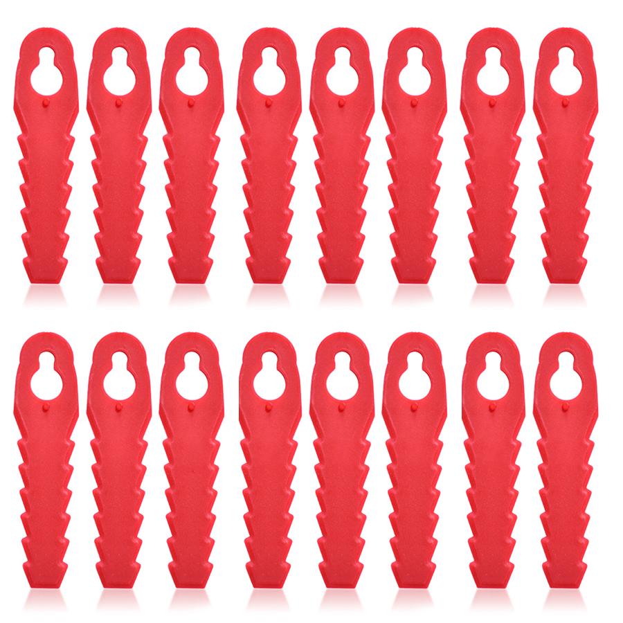 For Cordless Grass Trimmer Lawnmower Mower Head Strimmer Tool Accessories 10/20Pcs 10x5mm Replacement Trimmer Plastic Blade