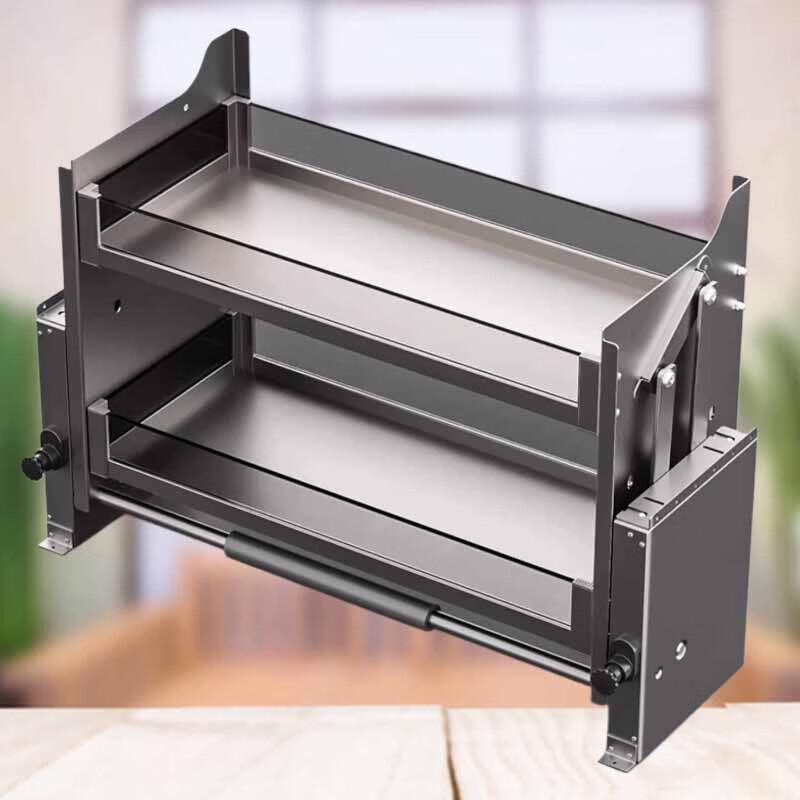 Yunshuang Kitchen Wall Cabinet Lift-Up Storage Rack
