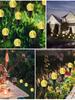 Solar LED Bubble Ball Garden Stake Light - Outdoor Decorative Lamp for Romantic Atmosphere