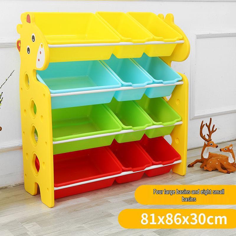 Dinosaur-Themed Kids' Multi-Layer Storage Shelf and Organizer