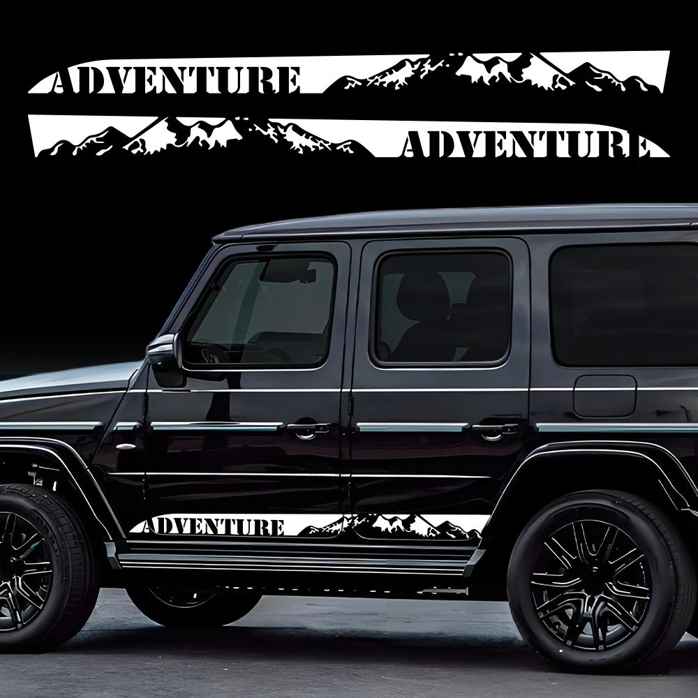 2PCS Car Door Stickers Waterproof PVC Camper Van Side Motorhome Graphics Vinyl Film Decal Auto Tuning Decoration Accessories