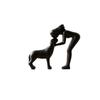 3D Printed Girl And Dog Statues Sculpture Canine Statues Crafts Cute Dog Figurine Pet Lovers Funny Desktop Ornaments Home Decor