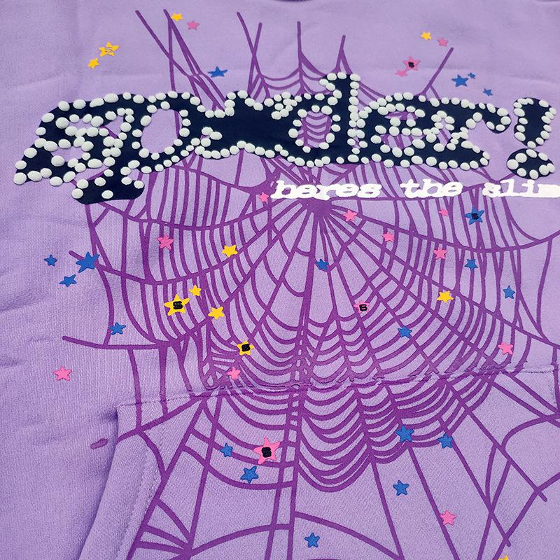 Spider Heavyweight 450G Fleece-lined Hoodie - European & American Trendy Brand Sp5der Sweatshirt