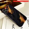 2DFlat Black & Gold Abstract Flow Phone Case All inclusive film hard iPhone case, compatible with iPhone 18 Pro Max 17 16 15 14 13 12 11