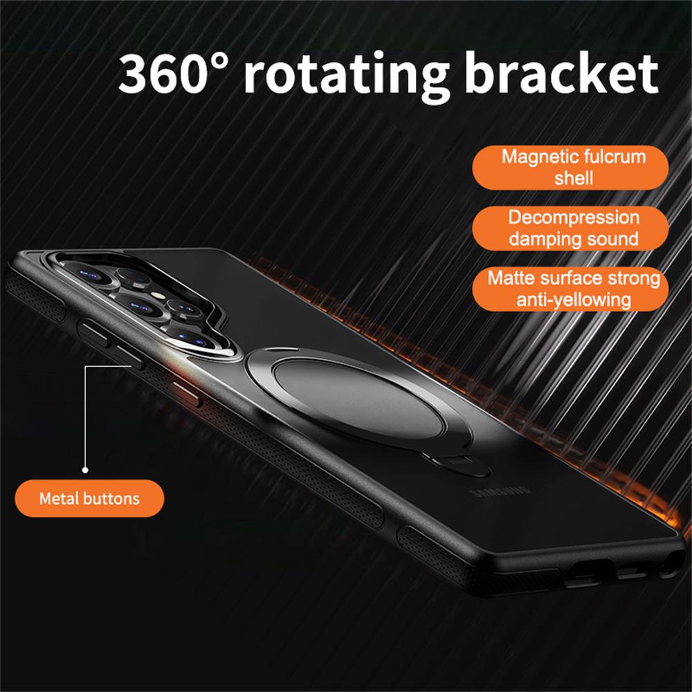 For Samsung Galaxy S25 Ultra Case Compatible with MagSafe Drop Proof TPU PC Kickstand Phone Cover