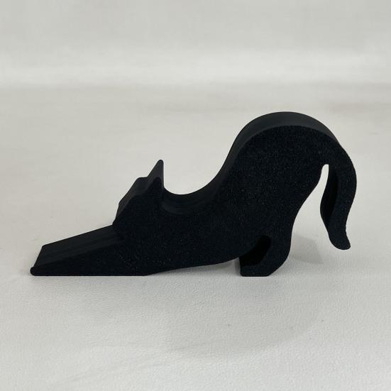 Stretched Cat Door Stopper Wedge Anti-slip Windproof No Drilling Anti-collision Carpet Tile Concrete Wooden Floor Kitten Decorative Doorstop
