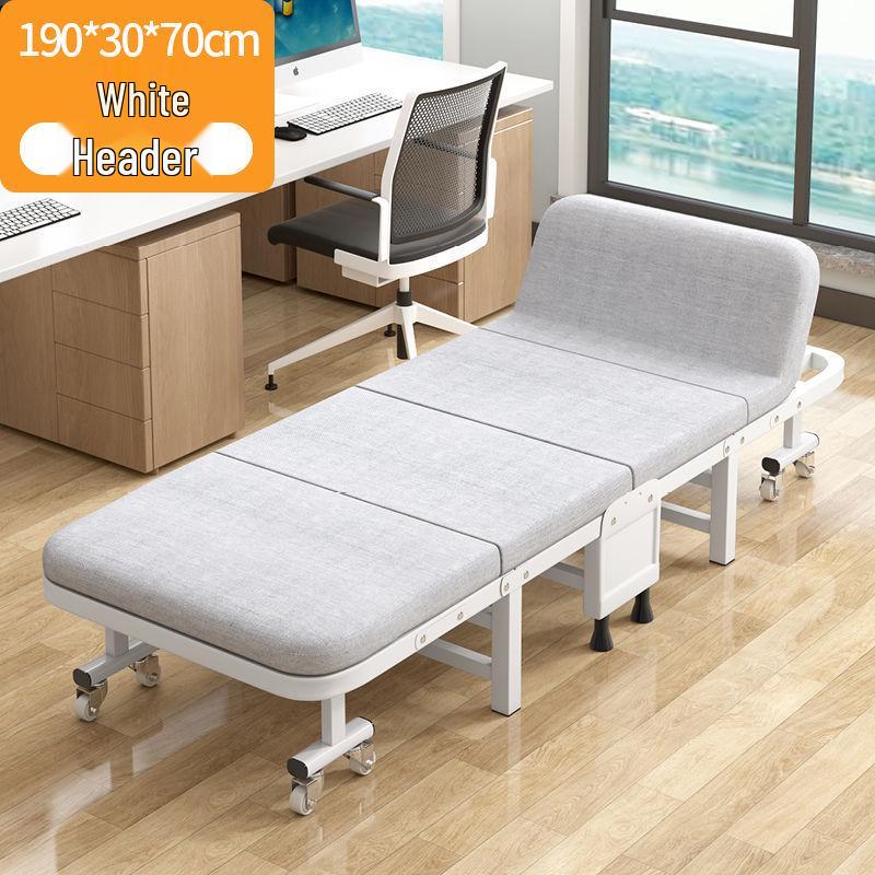 Adjustable Multi-Wheel Folding Bed for Office, Hospital, or Bedroom Use